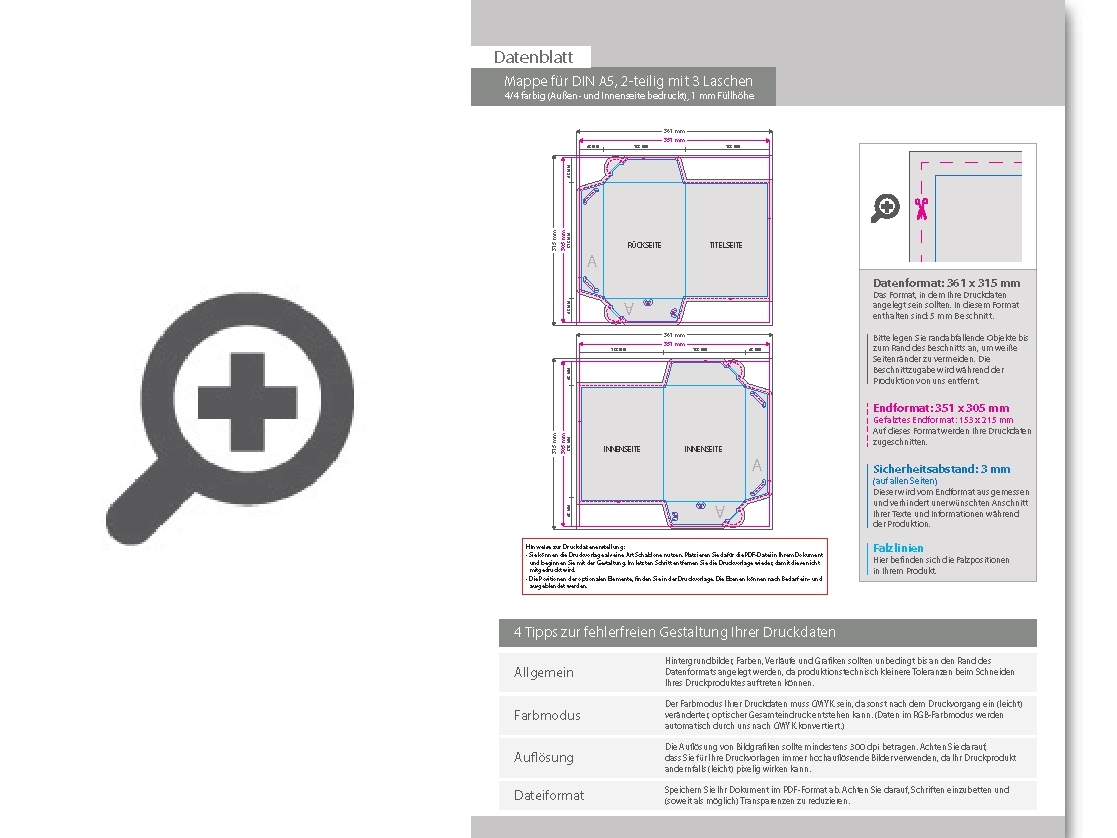 Product Bild mappe_f__r_din_a5__2-teilig_mit_3_laschen__4_4_farbig_(au__en-_und_innenseite_bedruckt)